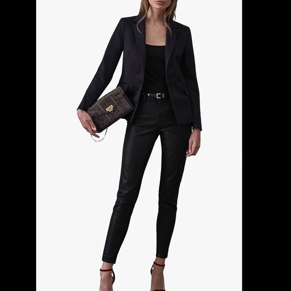 Reiss Turner Textured Blazer, Dark Navy